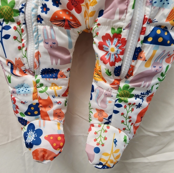 NWT Baby Girl Snow Suit Woodland/Fox print - Picture 4 of 6